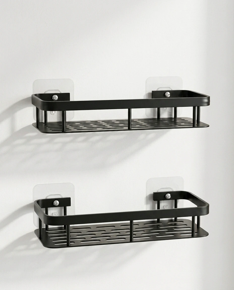 Set x 2 Estante Bolonia Recto Negro