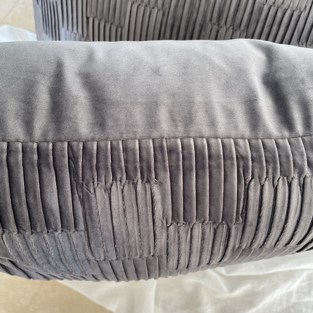 Funda de almohadón Valencia Gris Oscuro 45x45
