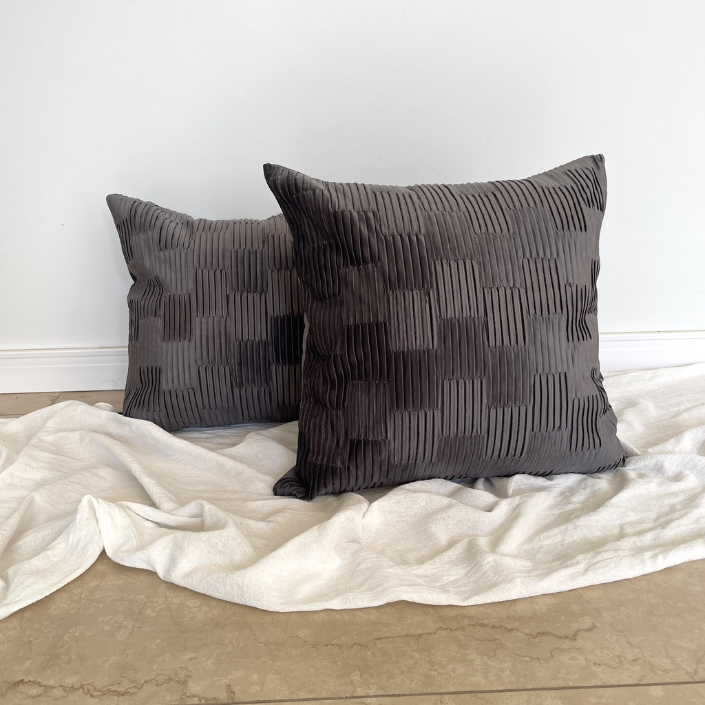 Funda de almohadón Valencia Gris Oscuro 45x45