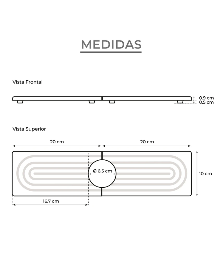 Bandeja Absorbente para Monocomando Gris oscuro