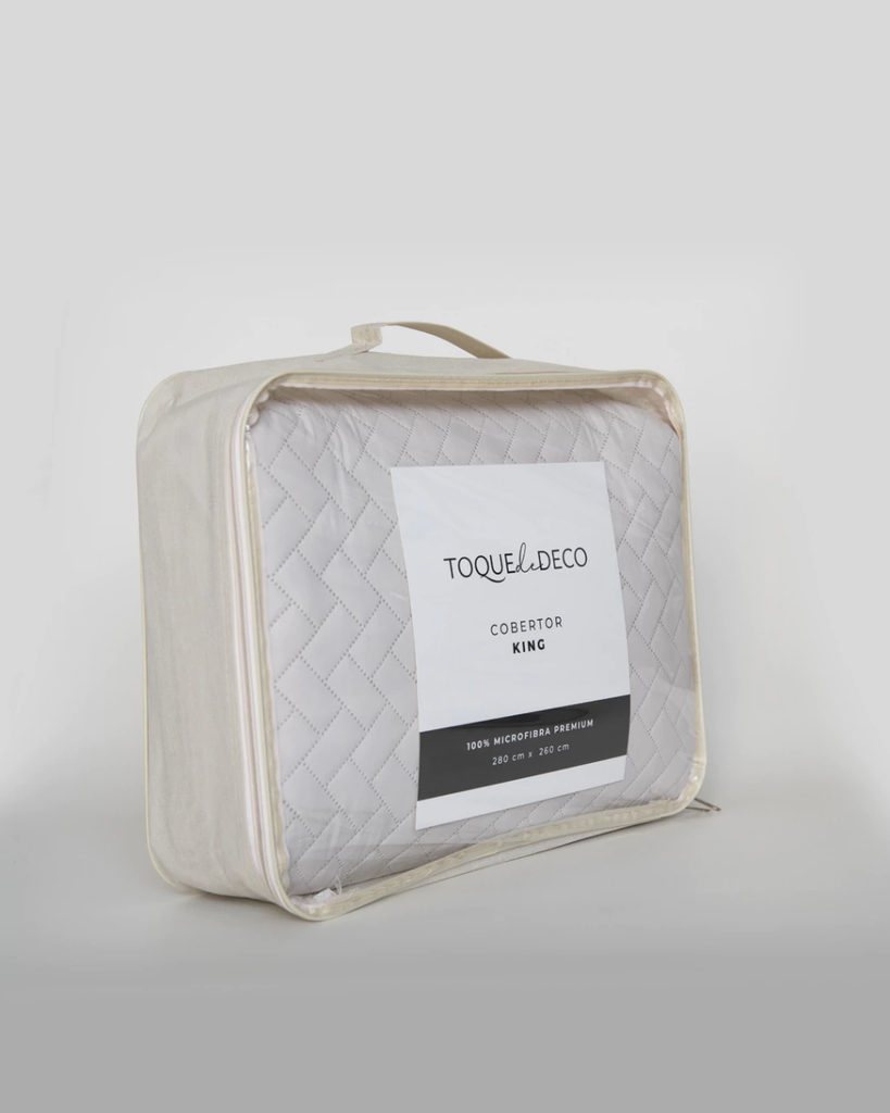 Cover Lusail Queen Matelaseado Gris campestre