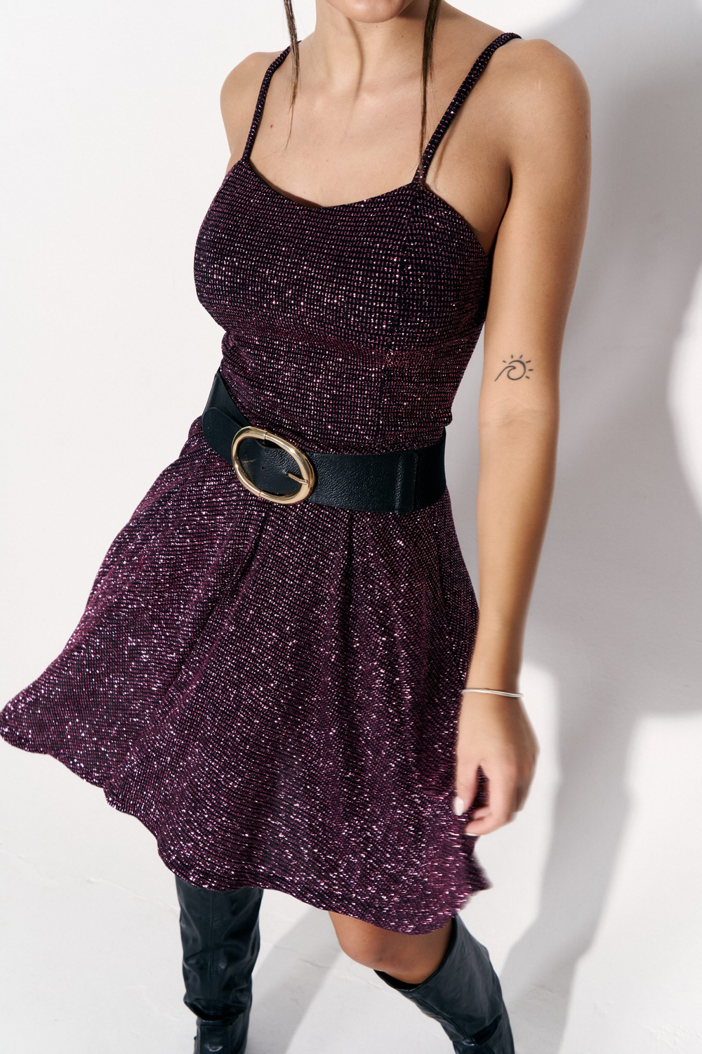 Vestido PLATO lurex lluvia