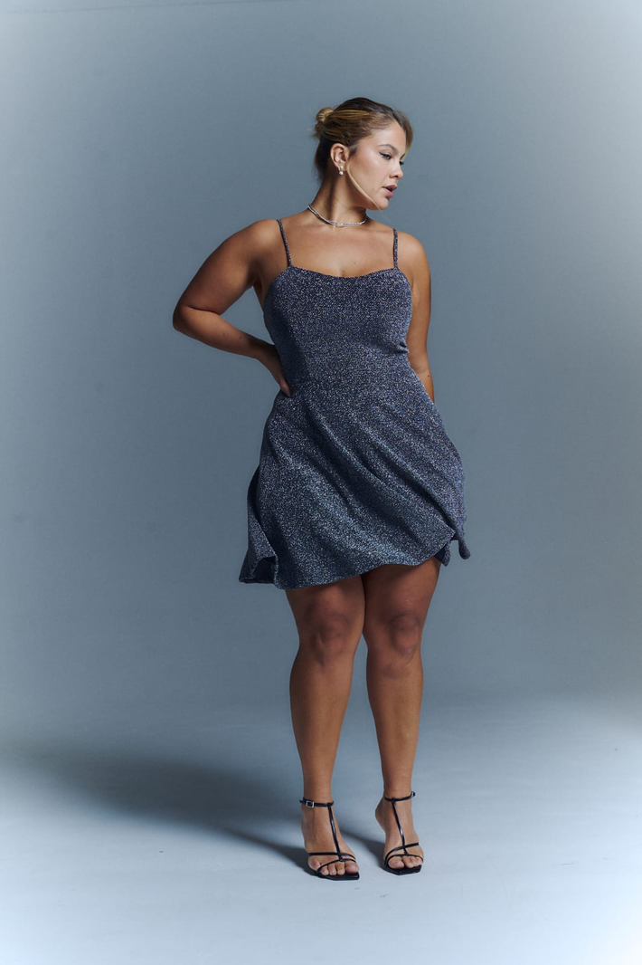 Vestido PLATO de lurex brillo