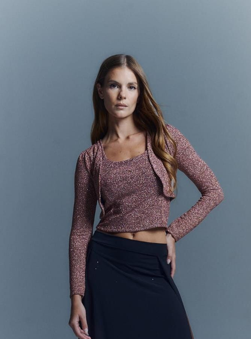 Saco CORTO lurex brillo