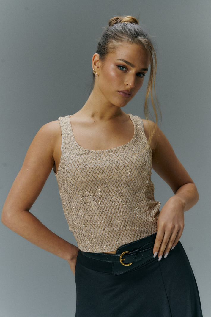 Musculosa BALY lurex rombo