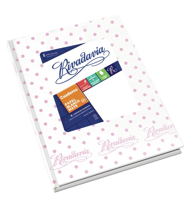 Cuaderno Rivadavia X 50 hojas  rayado Lunares combinados
