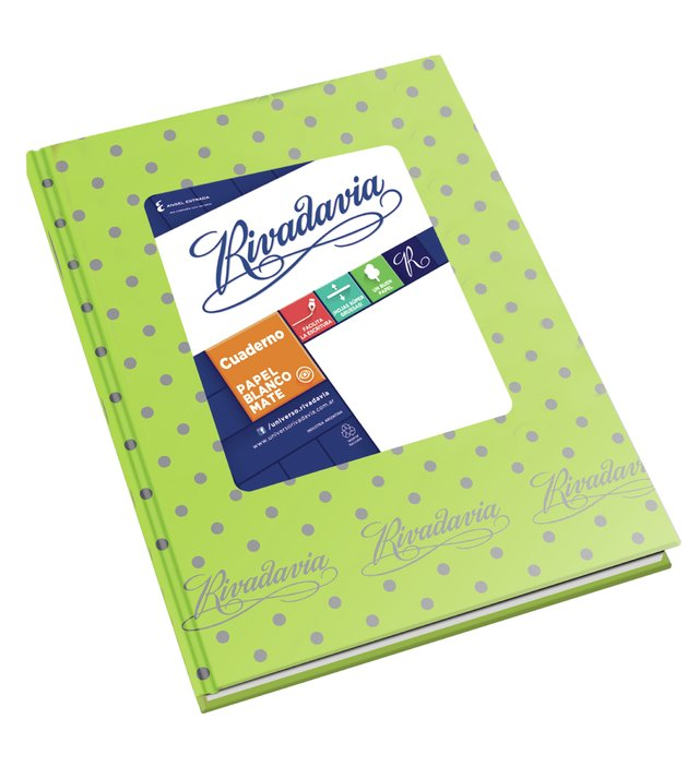 Cuaderno Rivadavia X 50 hojas  rayado Lunares combinados