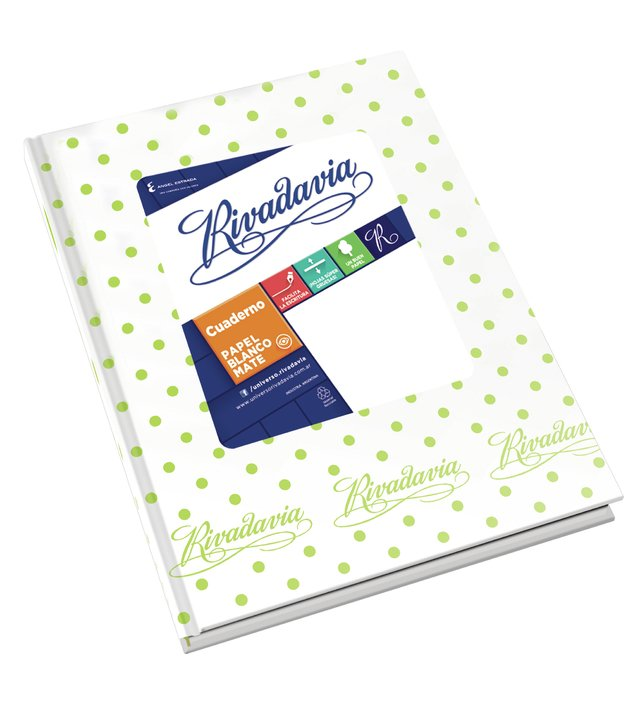 Cuaderno Rivadavia X 50 hojas  rayado Lunares combinados