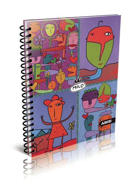 Cuaderno Arte Milo Lockett 16 X 21 80 Hojas rayado