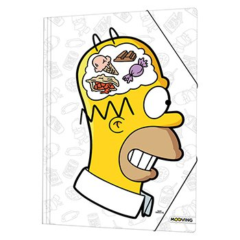 Carpeta Carton Solapa/Elastíco .Oficio Simpsons