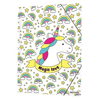 Carpeta Carton Solapas Elastico Oficio Kawaii