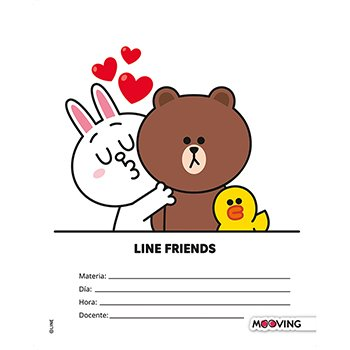 Separador De Materias Line Friends
