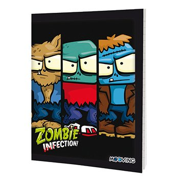 Cuaderno Zombie Infec. 16 X 21 Tapa Flexible X 48 Hjs Original