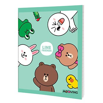 Cuaderno Line Friends 16 X21 T/F Abrochado 48 Hjs