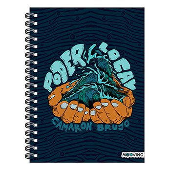 Cuaderno Camaron Brujo 16 X 21 x 80 Hojas rayadas Espiralado