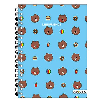 Cuaderno Line Friends 16 X21 Espiral Tapa Dura 80 Hjs