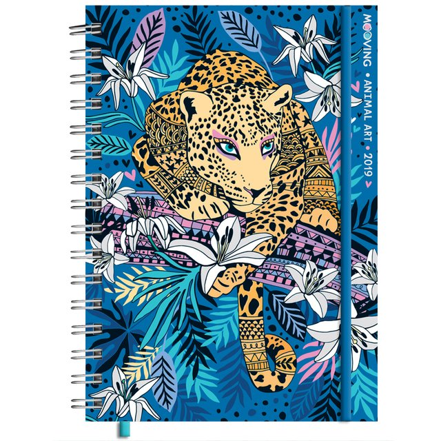 Agenda Mooving 10 X 15 Animal Art 2 Dias Por Pagina