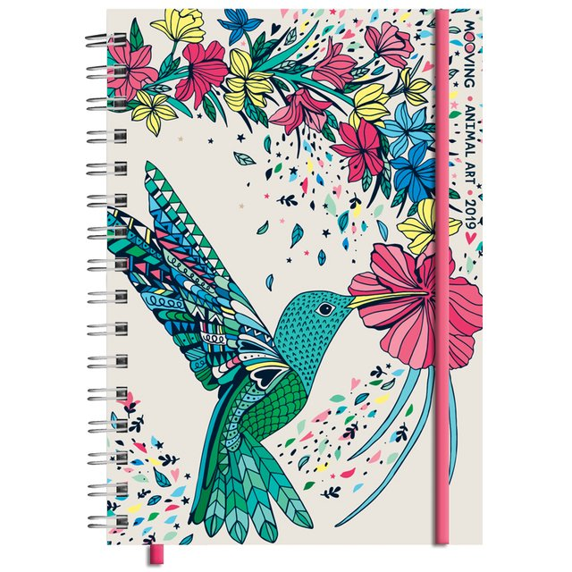 Agenda Mooving 10 X 15 Animal Art 2 Dias Por Pagina
