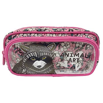 Cartuchera Animal Art C/ Bolsillo Transp