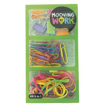 Kit Mooving Clips/Aprietapapel/Bandas 3 En 1 Green