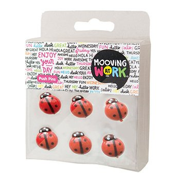 Chinche Mooving Push Pins X 9 Vaquitas