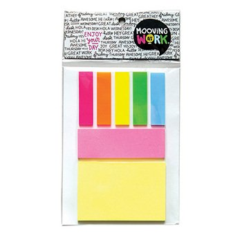 Set Notas & Banderitas Señaladores Neon
