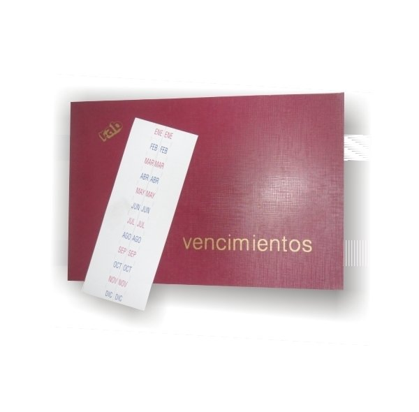 Libro Vencimientos Tapa Flexible 32 Pag.