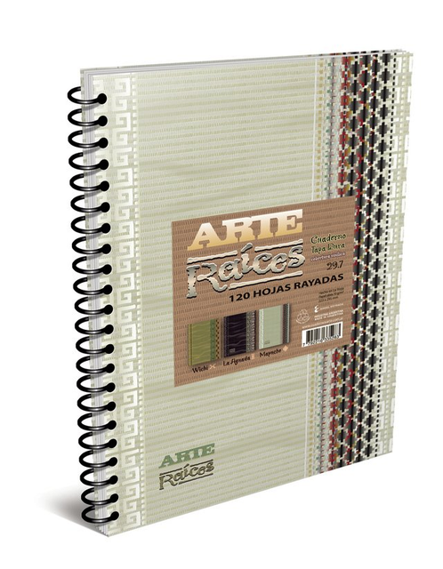 Cuaderno Arte Raices 16 X 21 x 120 hojas Tapa Dura
