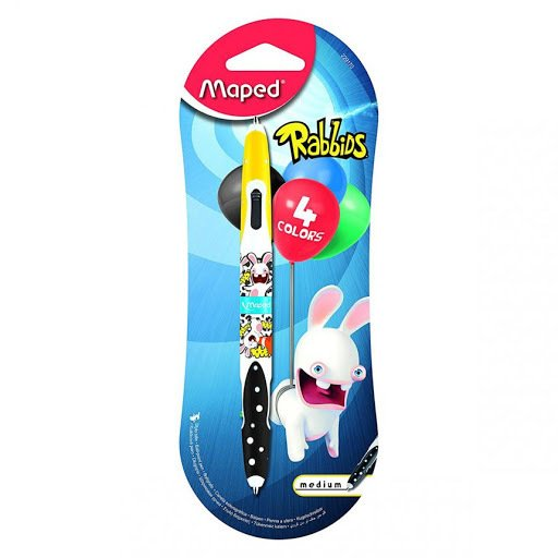 Boligrafo Maped Rabbids 4 Colores Blister