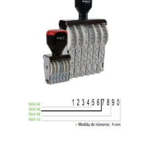 Sello Numerador Manual Traxx 6 Digitos