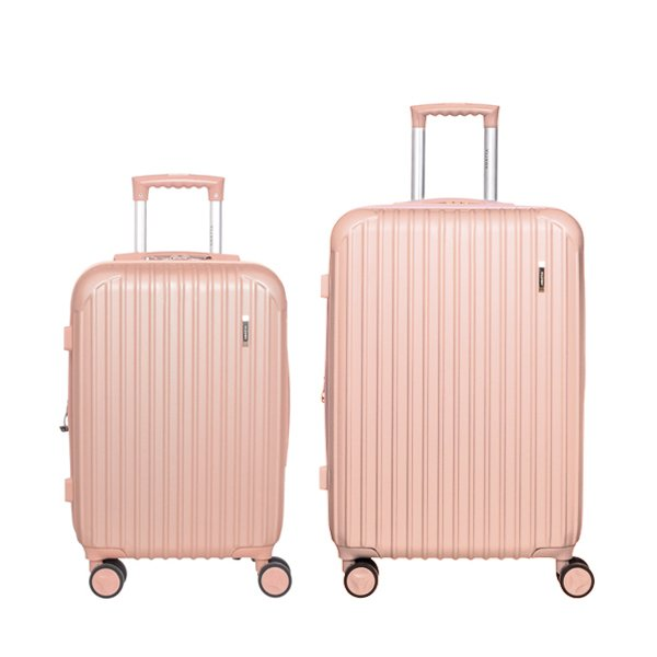 Valija Amayra Rigida Rosa Oro Set X 2 (24" Y 20")
