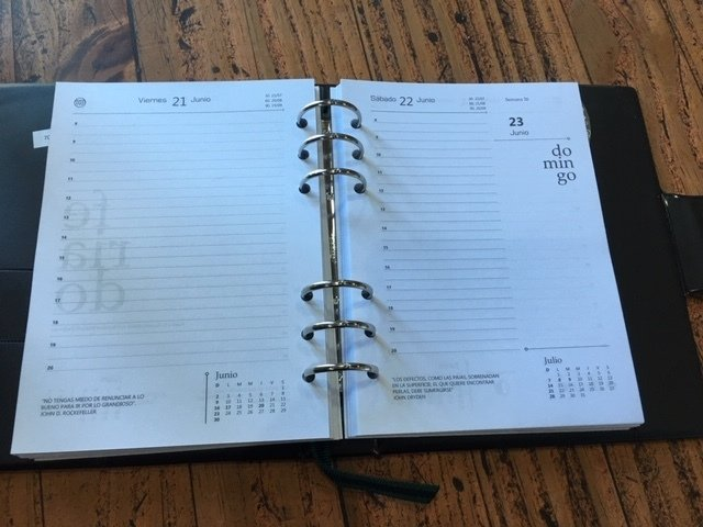 Agenda Edcan Nº7 711 D/713 Simil Cuero Con Presilla Y Lomo De Cuero