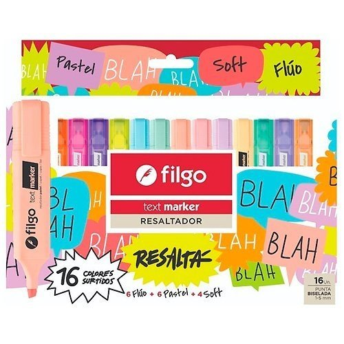 Resaltador Filgo X 16 Unidades Surtido