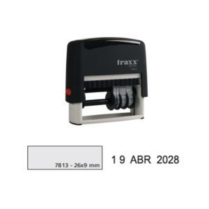 Sello Fechador Automatico Placa 9 X 26 Traxx 7813 con Texto
