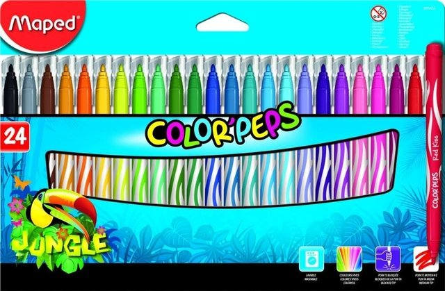 Marcador Maped X 24 Color Peps Jungle