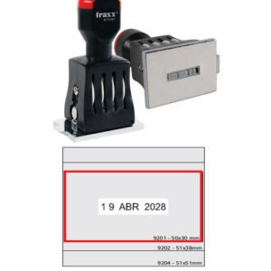 Sello Fechador Manual Placa Rectangular Traxx