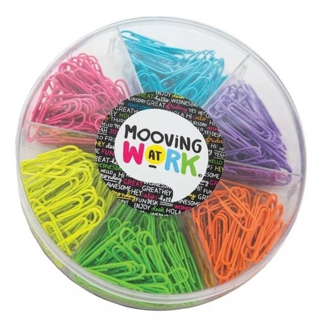 Kit 6 En 1 Clips 33 Mm 6 Colores 60 Por Color