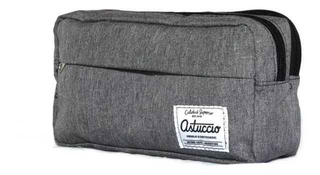 Cartuchera Astuccio Multiuso Rojo 2 Cierres