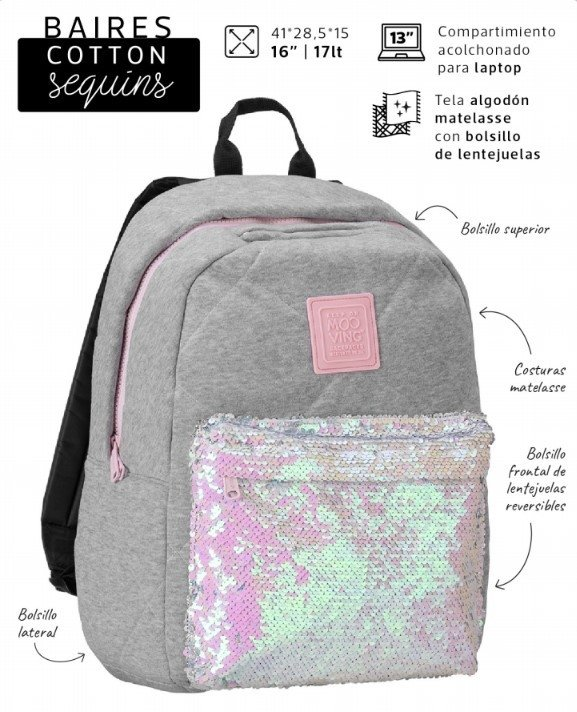 Mochila Baires Cotton Sequins