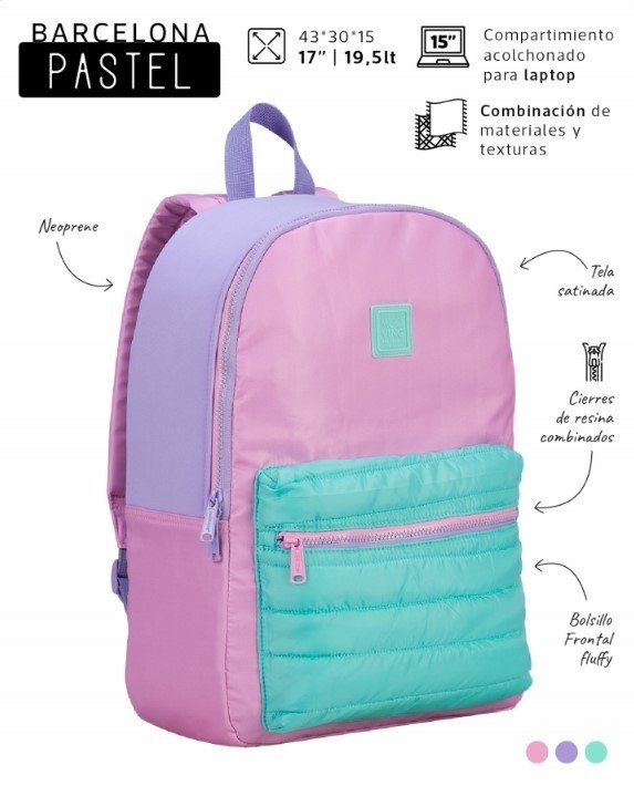 Mochila Barcelona Pastel