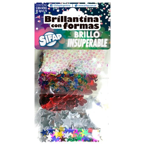 Brillantina C/Formas X 5