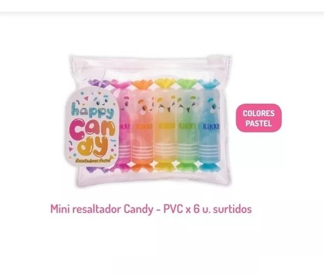 Resaltador Mini Pastel Candy X 6