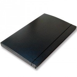 Carpeta Fibra Negra 3 Sol C/Elastico