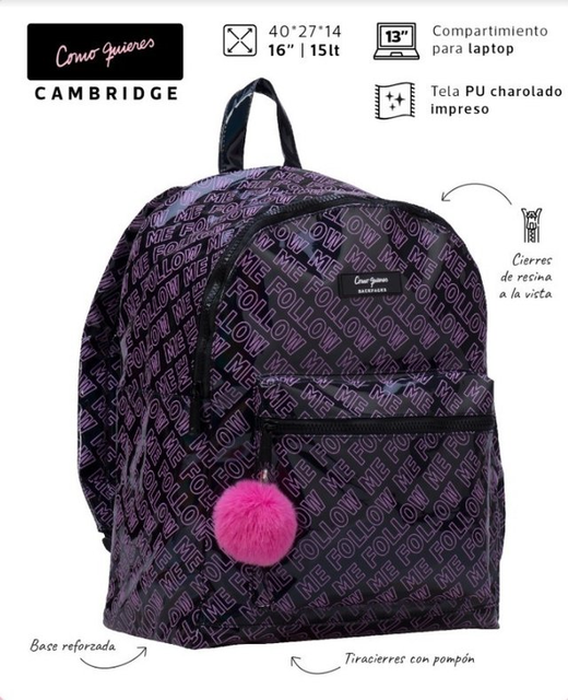Mochila Como Quieres Que Te Quiera Cambridge