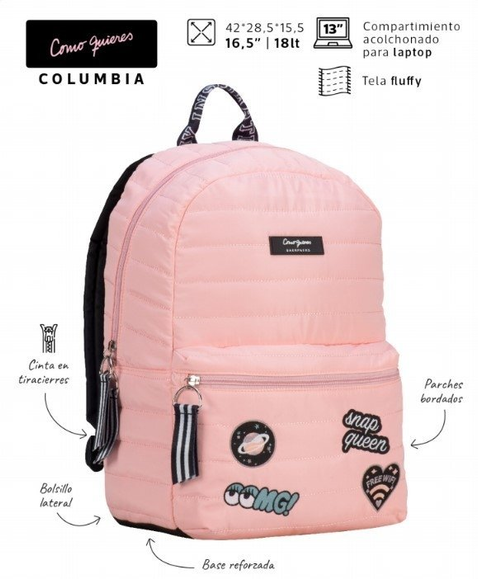 Mochila Como Quieres Que Te Quiera Columbia