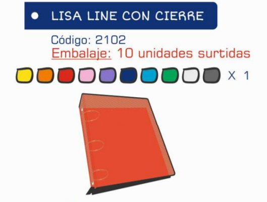 Carpeta Polipropileno Escolar Con Cierre 3 Aros Art. 2102