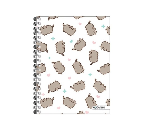 Cuaderno Pusheen 16 X21 Espiral Tapa Dura 80 Hjs