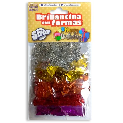 Brillantina C/Formas X 5