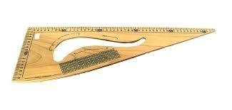 Escuadra Madera Modista Lustrada