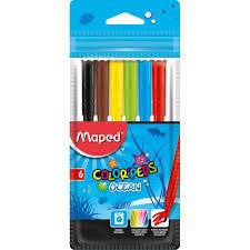 Marcador Maped X 6 Color Peps Ocean